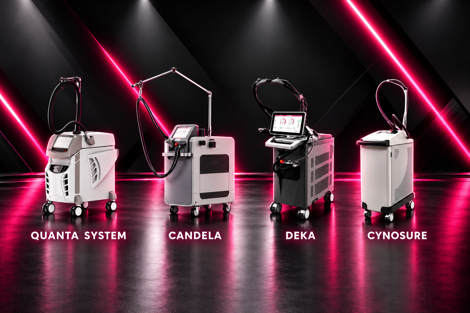 Quanta System, Candela, DEKA and Cynosure laser machines
